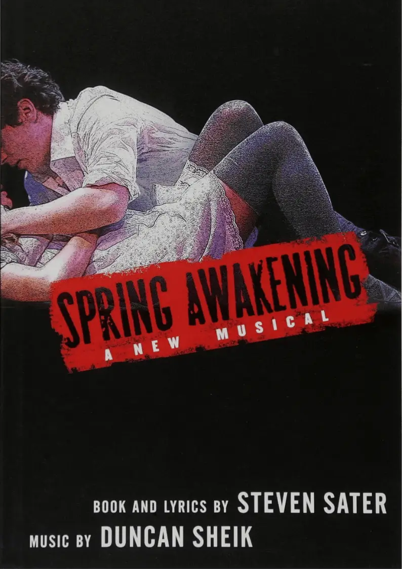 Poster for Spring Awakening, the musical by Steven Sater and Duncan Sheik